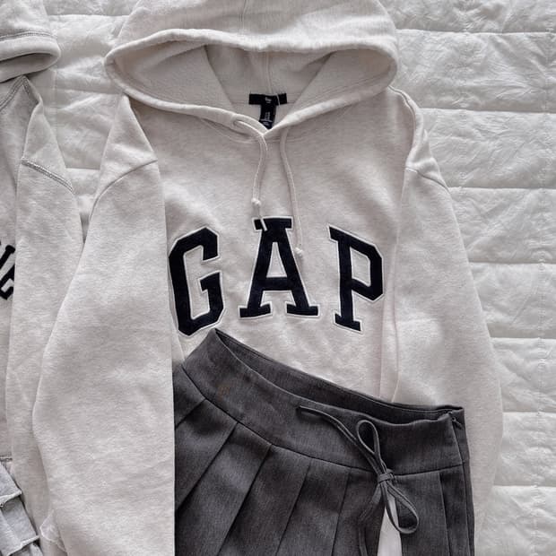 GAP 갭 오트밀 왕아방 후드티