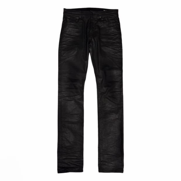 FW16 Saint Laurent  Coated Black Denim