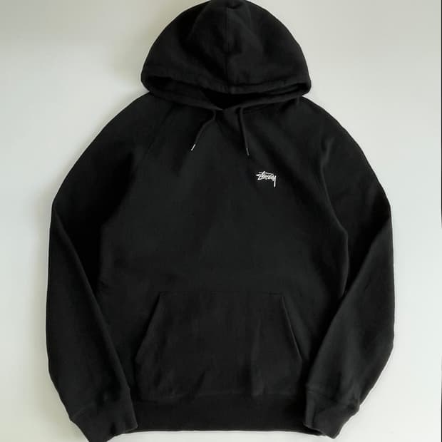 Stussy  스투시 스탁 자수 블랙 후드티