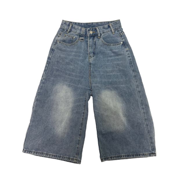 빈티지 7부 버뮤다 데님 팬츠