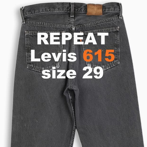 리바이스 615 오렌지탭 흑청 90s 29 사이즈 OR6153005
