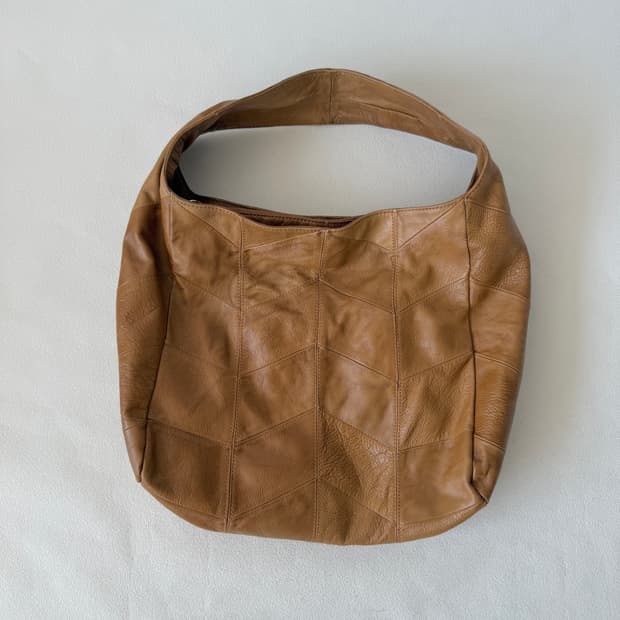 Pre owned 패치워크 레더 숄더백