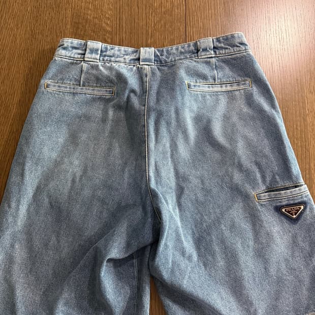 프라다 버뮤다 데님 오가닉 팬츠