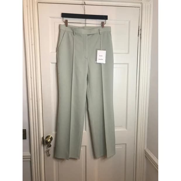 아크네 스튜디오 트라우저 페일그린 38