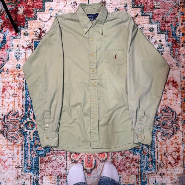 [XL] 폴로 랄프로렌 라임 포켓 셔츠