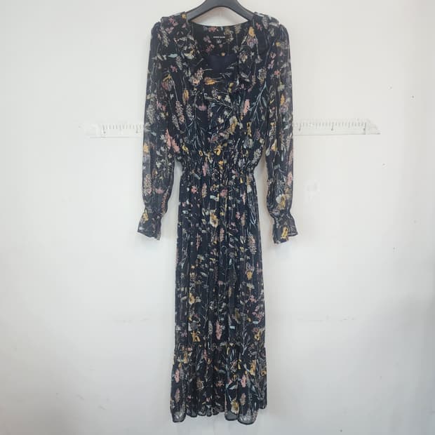 플라스틱 아일랜드 플라워 롱 원피스