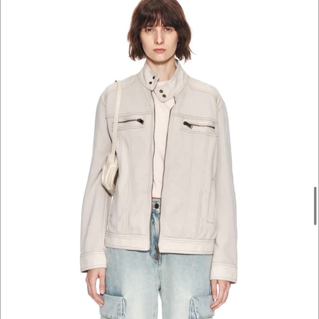 마뗑킴 자켓 Matin Kim DENIM COMBI RACING JUMP