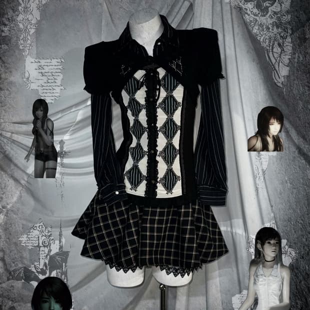 Axes Femme 엑시즈팜 고스 고딕 오리엔탈 공겜여주깔 코디세트