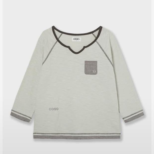 에이이에이이 LAYERED SLEEVE TEE [IVORY]