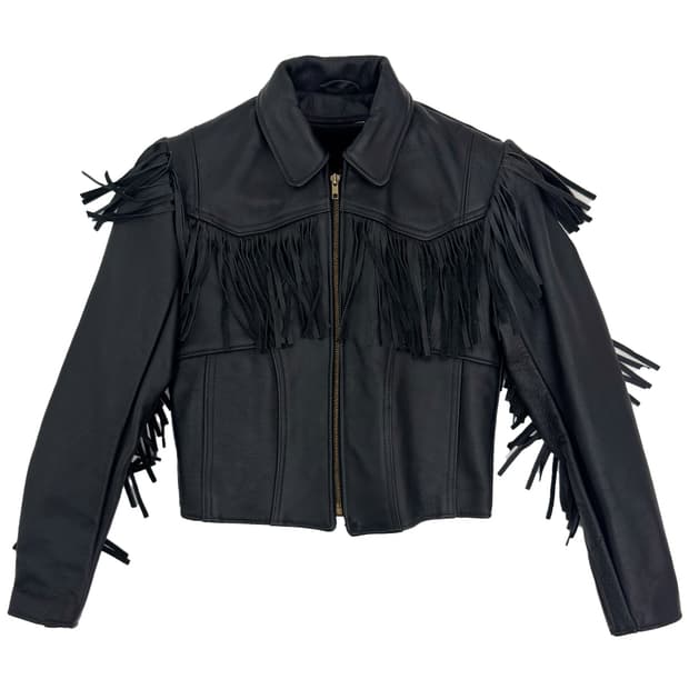 Schott Fringe Leather Jacket/ 6