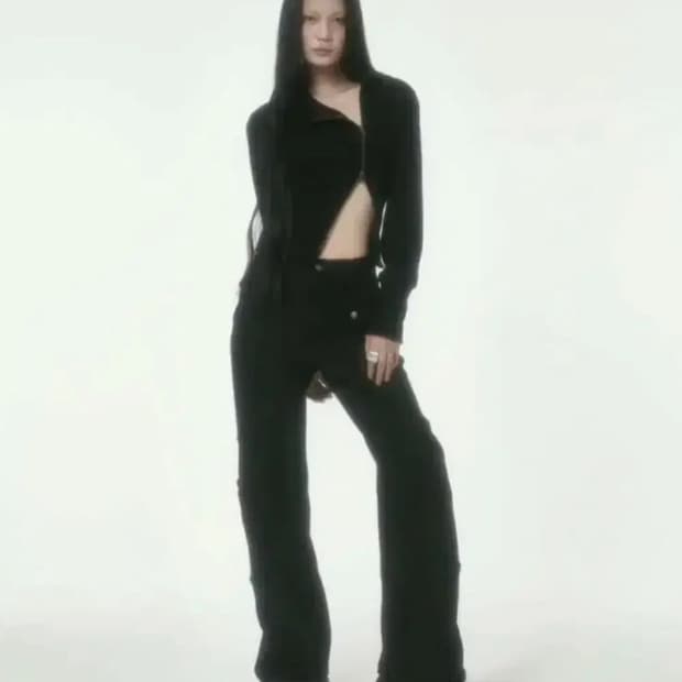 본네 bonnae 스웨이드 팬츠 블랙 1사이즈