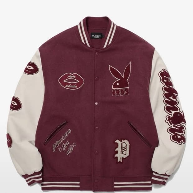 위캔더스 플레이보이 wkndrs 바시티 자켓 L 새제품