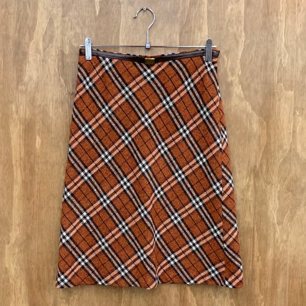 Burberry 버버리 블루라벨 체크 울 스커트