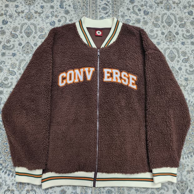 컨버스 브라운 뽀글이 플리스 자켓 LL(110-113)