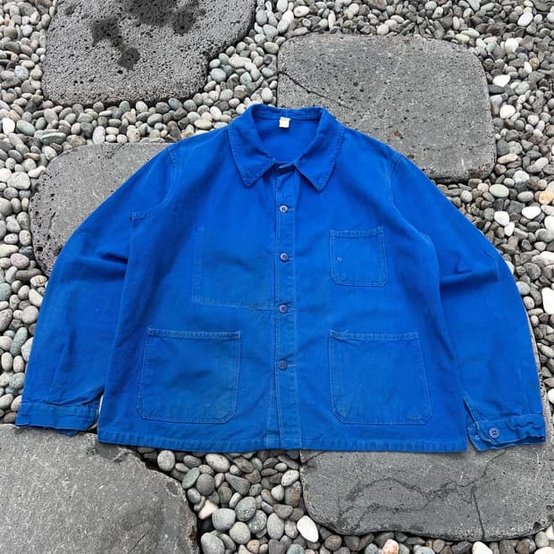 OLD VINTAGE WASHING BLUE 빈티지프렌치워크자켓