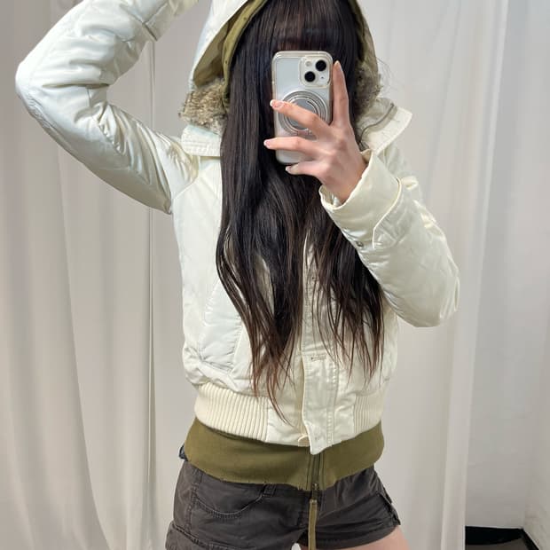 Tommyhilfiger 아이보리 재패니즈걸st 패딩