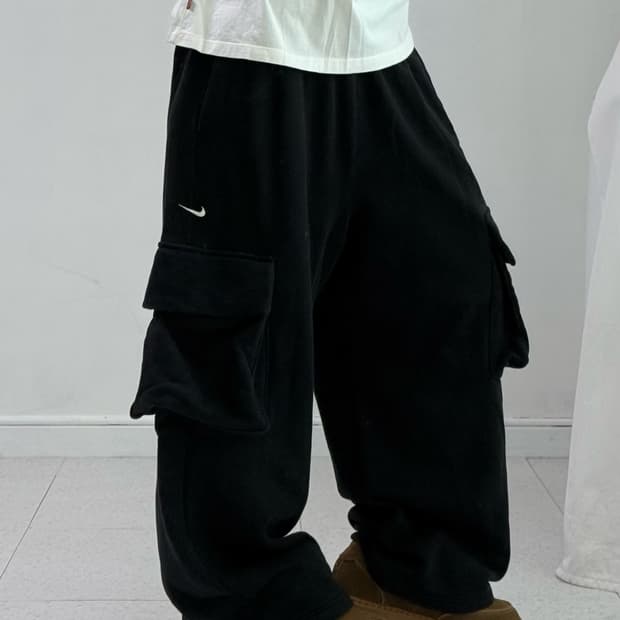 나이키 블랙 카고 스웻팬츠