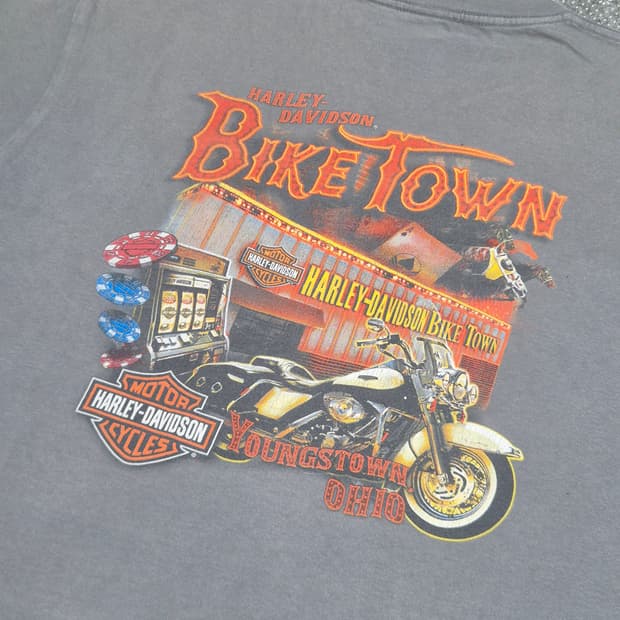 [XL]할리데이비슨 바이크타운 티셔츠  -347