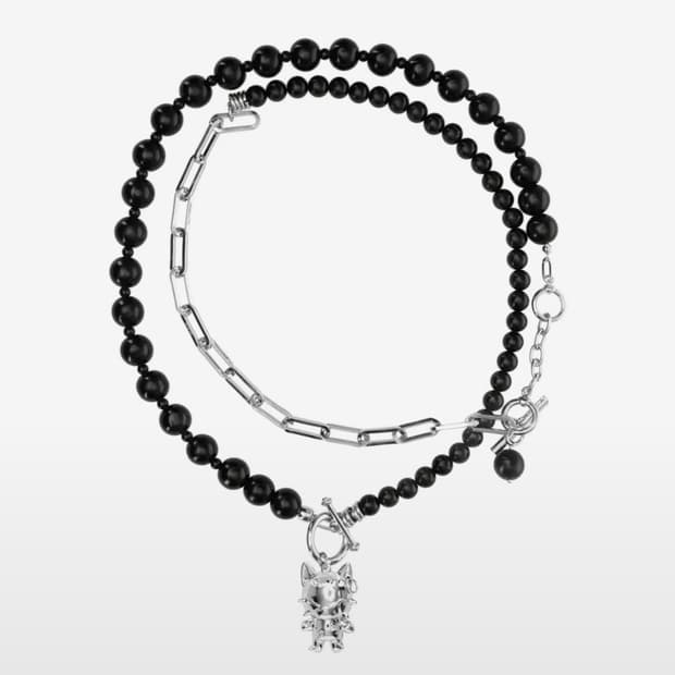 캣터스 오닉스 멀티랩 목걸이 Cattus onyx multi-wrap n