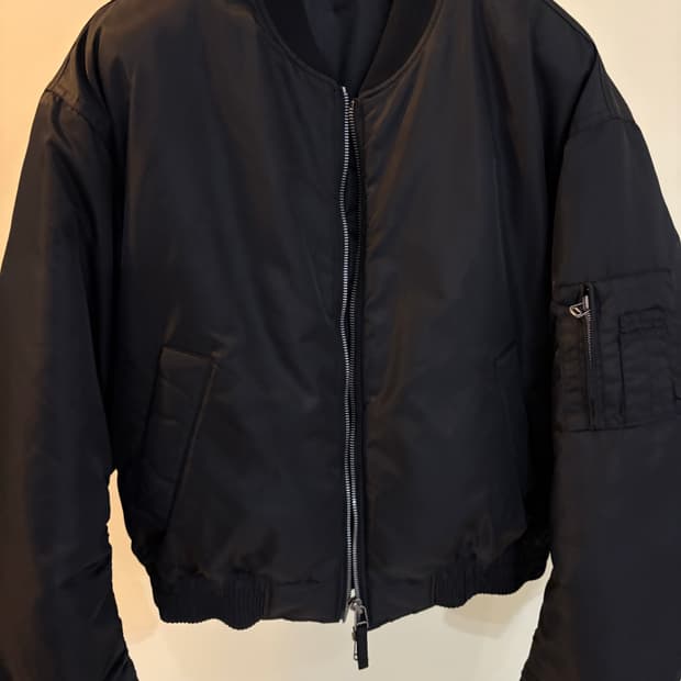 쿠어 오버핏 루슈 블랙 L