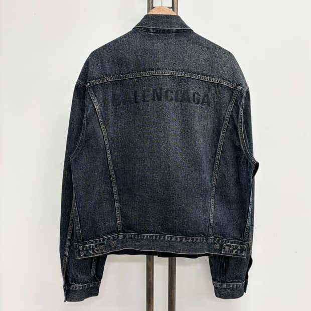 [50]발렌시아가 백로고 흑청자켓