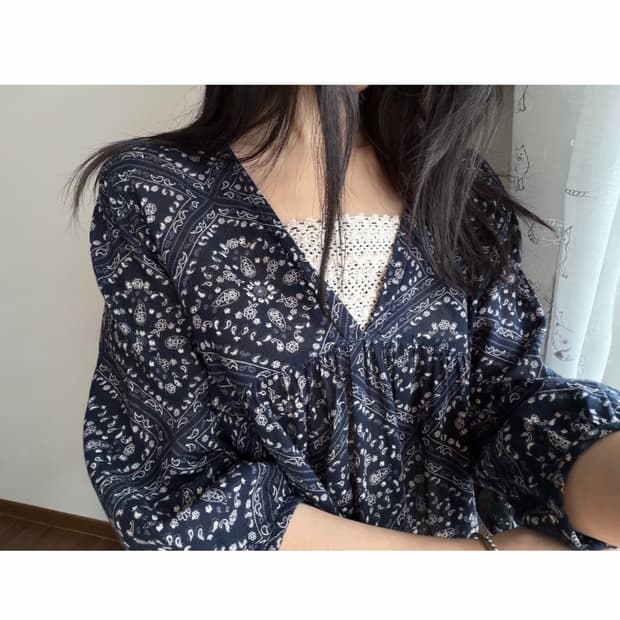 patterned blouse