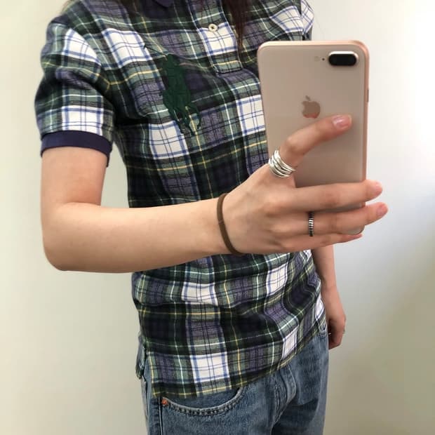 폴로 빅포니 체크 피케 셔츠