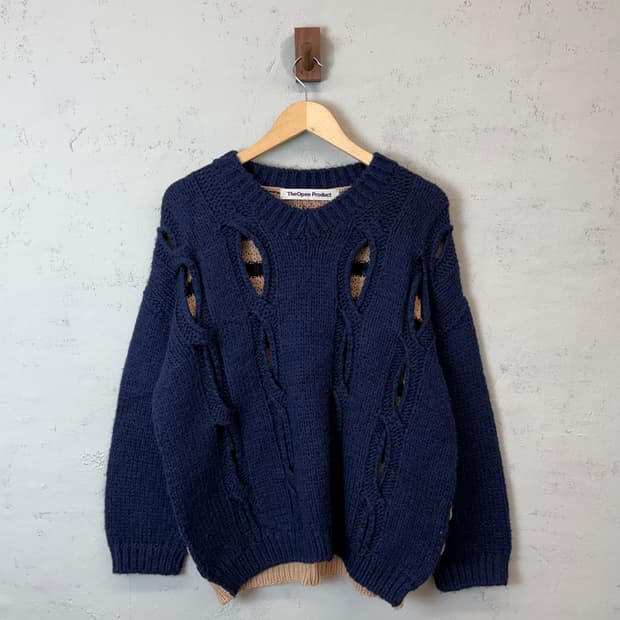 더오픈프로덕트 컷아웃 니트