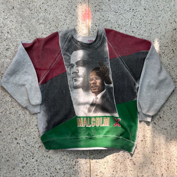 [RARE] 90s Malcolm X AOP Sweatshirt