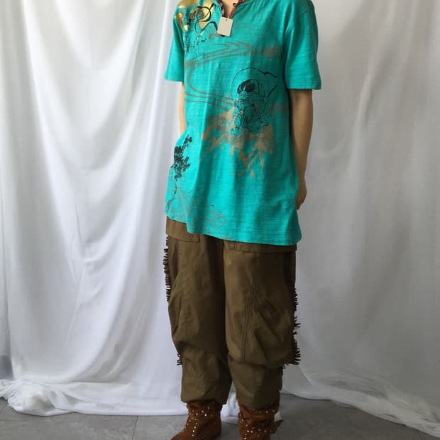 Oriental printing t shirt