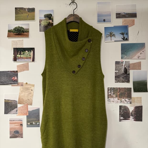 니트 조끼 원피스