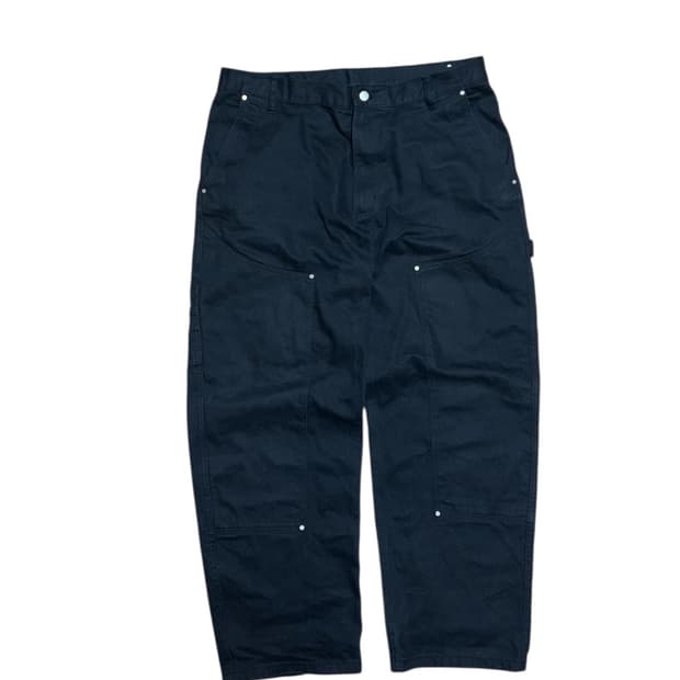 자라 블랙 더블니 카펜터 워크팬츠