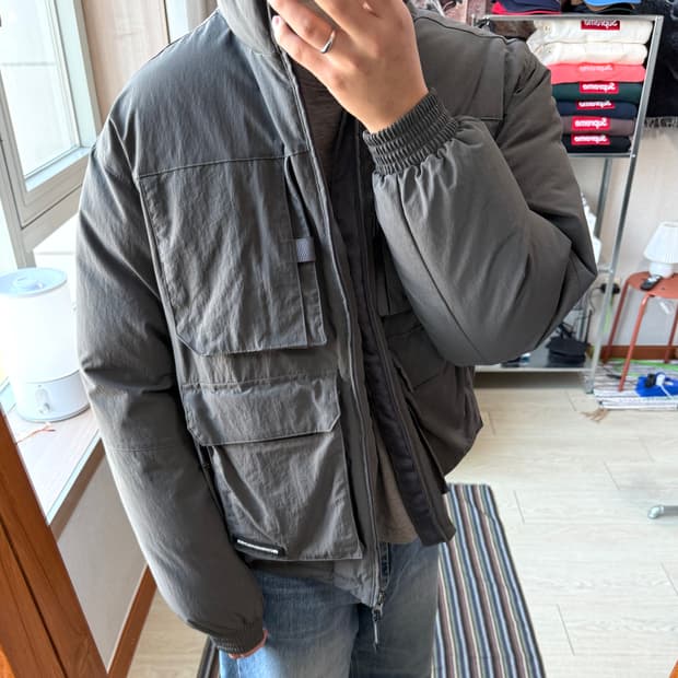 세컨드모놀로그 포켓 패딩