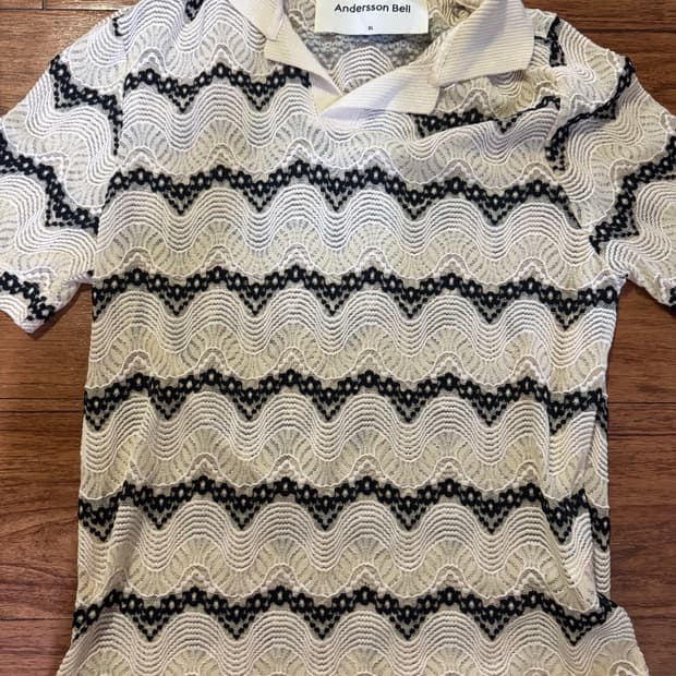 앤더슨벨 니트 카라티 반팔