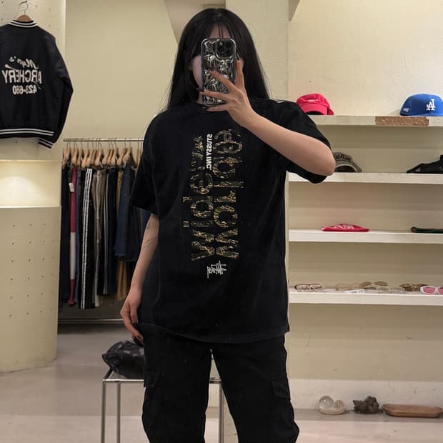 스투시 카모 빅로고 프린팅 반팔 티셔츠 U1568