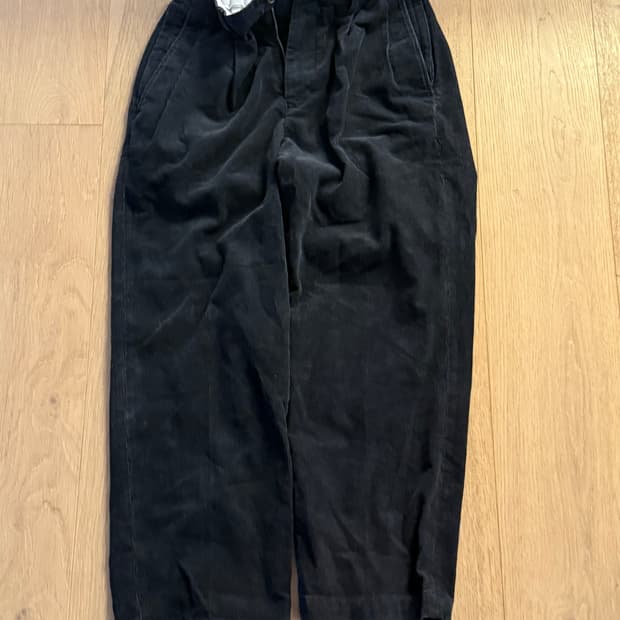 PWA 블랙 코듀로이 밴딩 바지 L