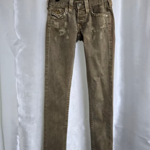 트루릴리전 데미지 워싱 진브라운 청바지 (1940)