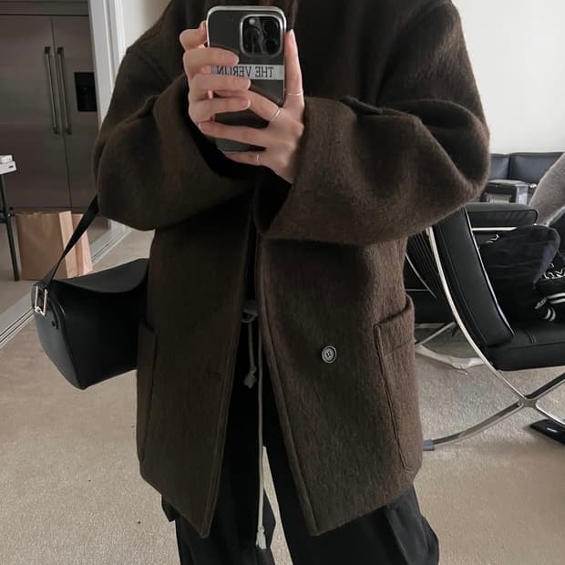 더베를린 알파카 하프코트