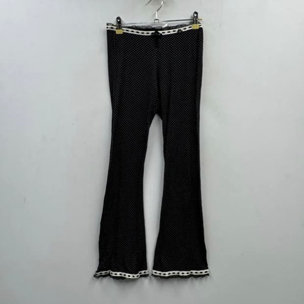 빈티지 안나수이 도트 레이스 부츠컷 카프리 팬츠