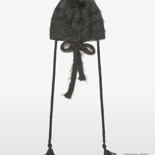 타입서비스 스트랩 퍼 모자 Strap Fur Hat [Charcoal]