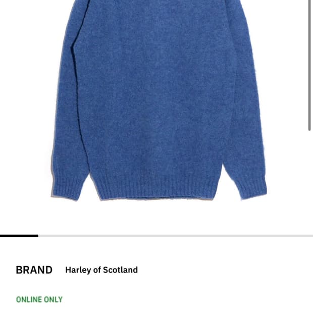 [새상품] 할리 오브 스코틀랜드 쉐기독 블루툰 L