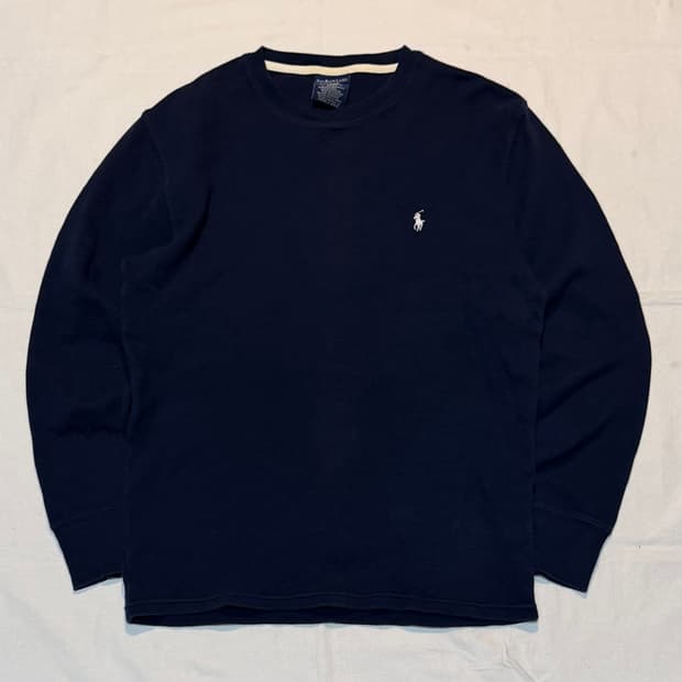 폴로 랄프로렌 와플 써멀 롱슬리브 네이비