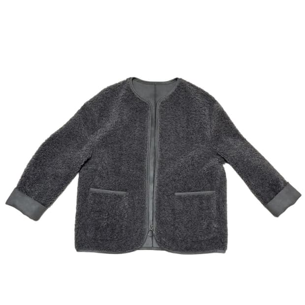 Gray fleece zip up