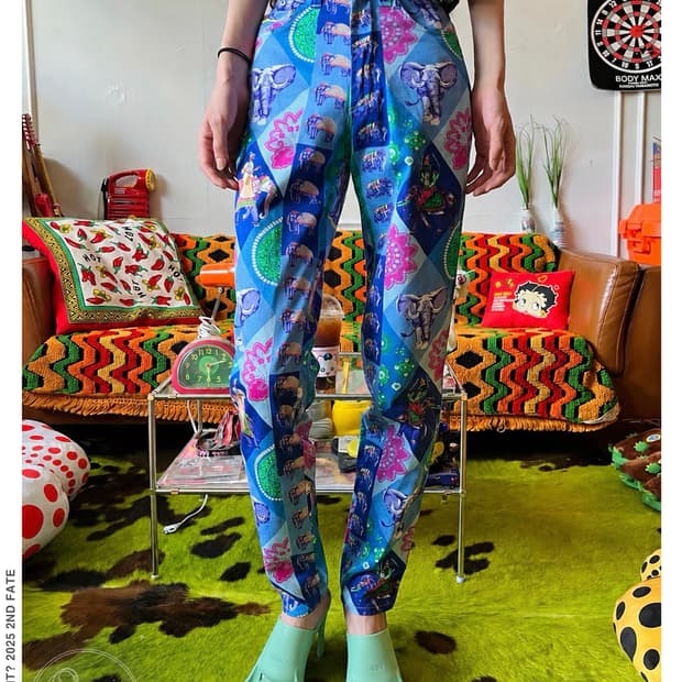 90s VERSACE Indian Elephant Pants