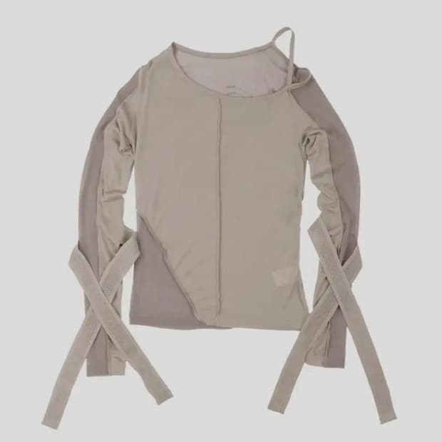 (구매) 오호스 bandage mesh t shirt 밴디지 메시 티셔츠