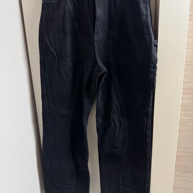 앤더슨벨 / 레이어드 블랙 데님 팬츠 / 33