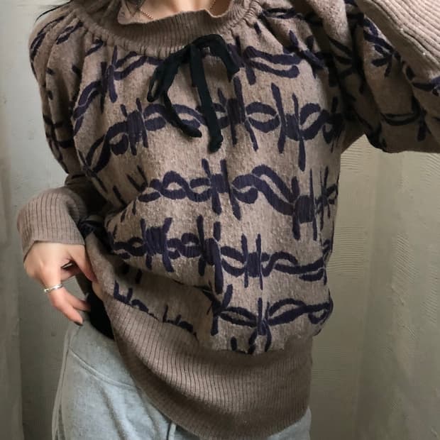 Vivienne Westwood 비비안웨스트우드 앵글로매니아 리본 베이지