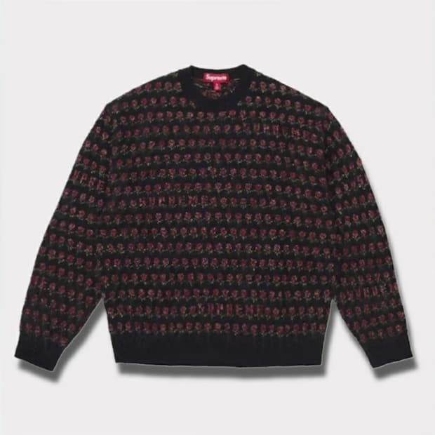 [L] 25AW 슈프림 메탈릭 플라워 스웨터