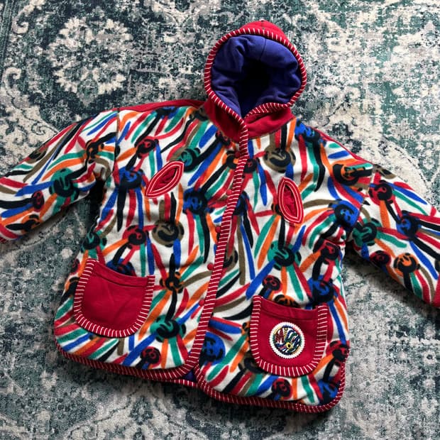 Missoni 미쏘니 멀티컬러 후리스 후드 자켓(M)