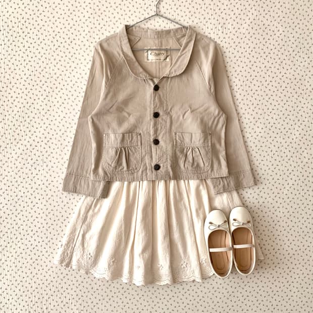 모리 둥근카라 린넨 자켓